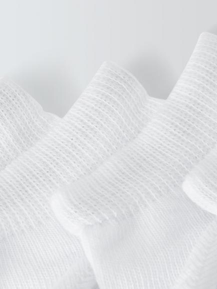 John Lewis Kids' Trainer Liner Socks, Pack of 7 - view 2, White