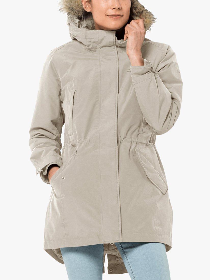Jack Wolfskin Wildwood Women's Waterproof Jacket, Dusty Grey