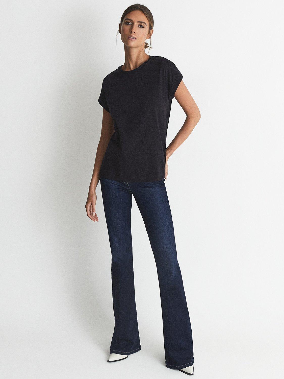 Product image 3 of 6, which shows Reiss Tereza Cotton Jersey T-Shirt, Navy, XL