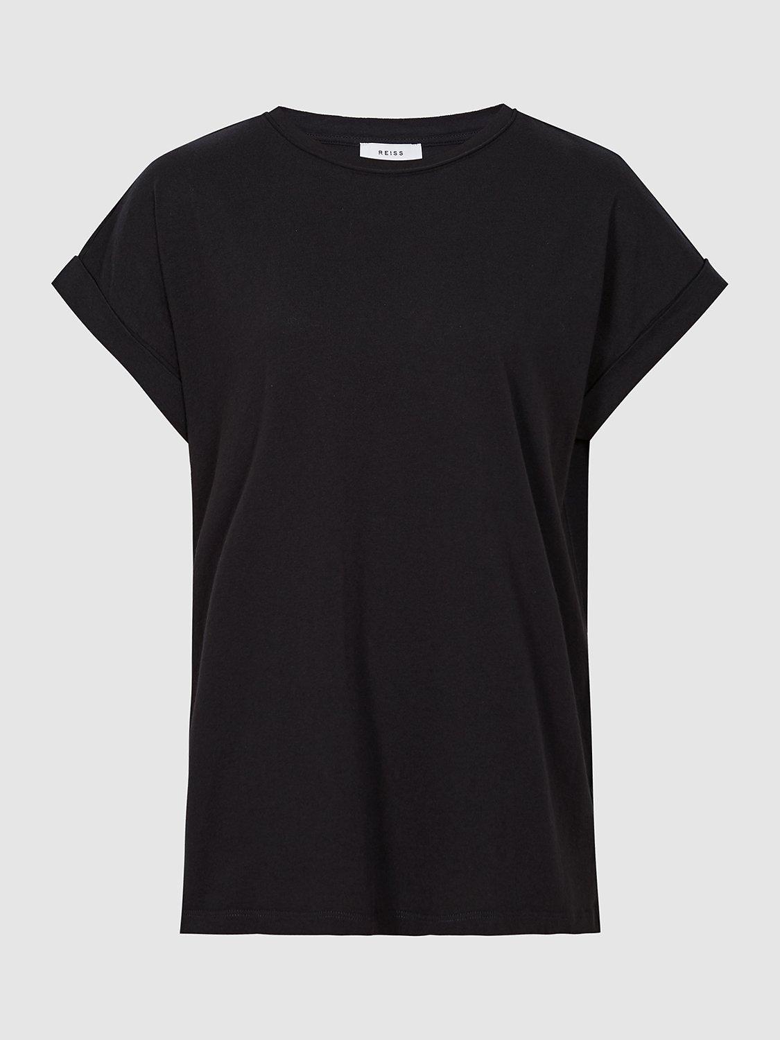 Product image 4 of 6, which shows Reiss Tereza Cotton Jersey T-Shirt, Navy, XL