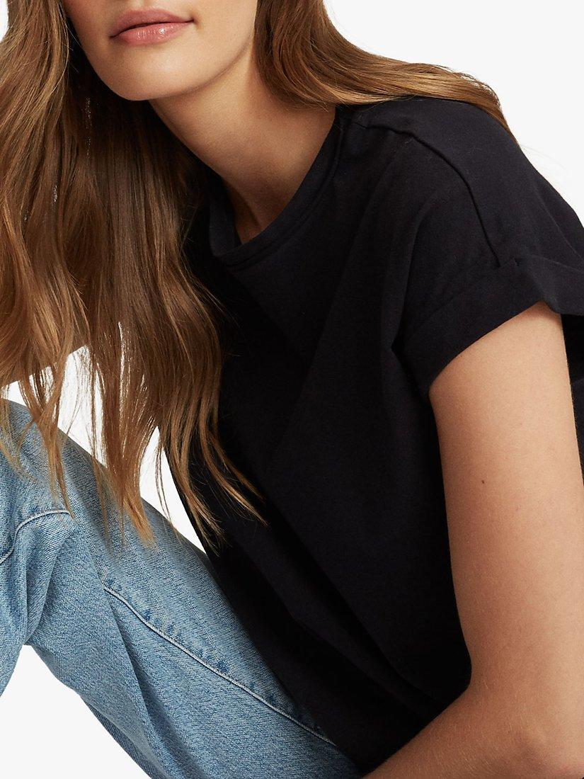 Product image 6 of 6, which shows Reiss Tereza Cotton Jersey T-Shirt, Navy, XL