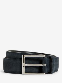 John Lewis Made in Italy 35mm Suede Belt, Navy, Navy