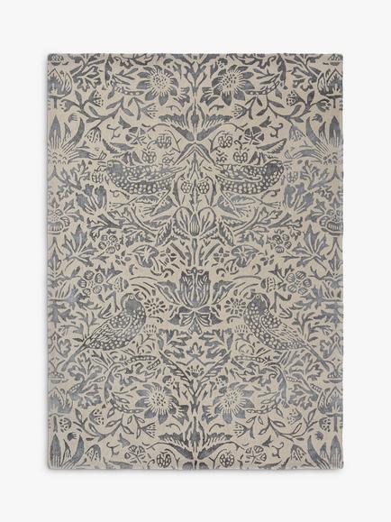 Morris & Co. Pure Strawberry Thief Rug, Ink