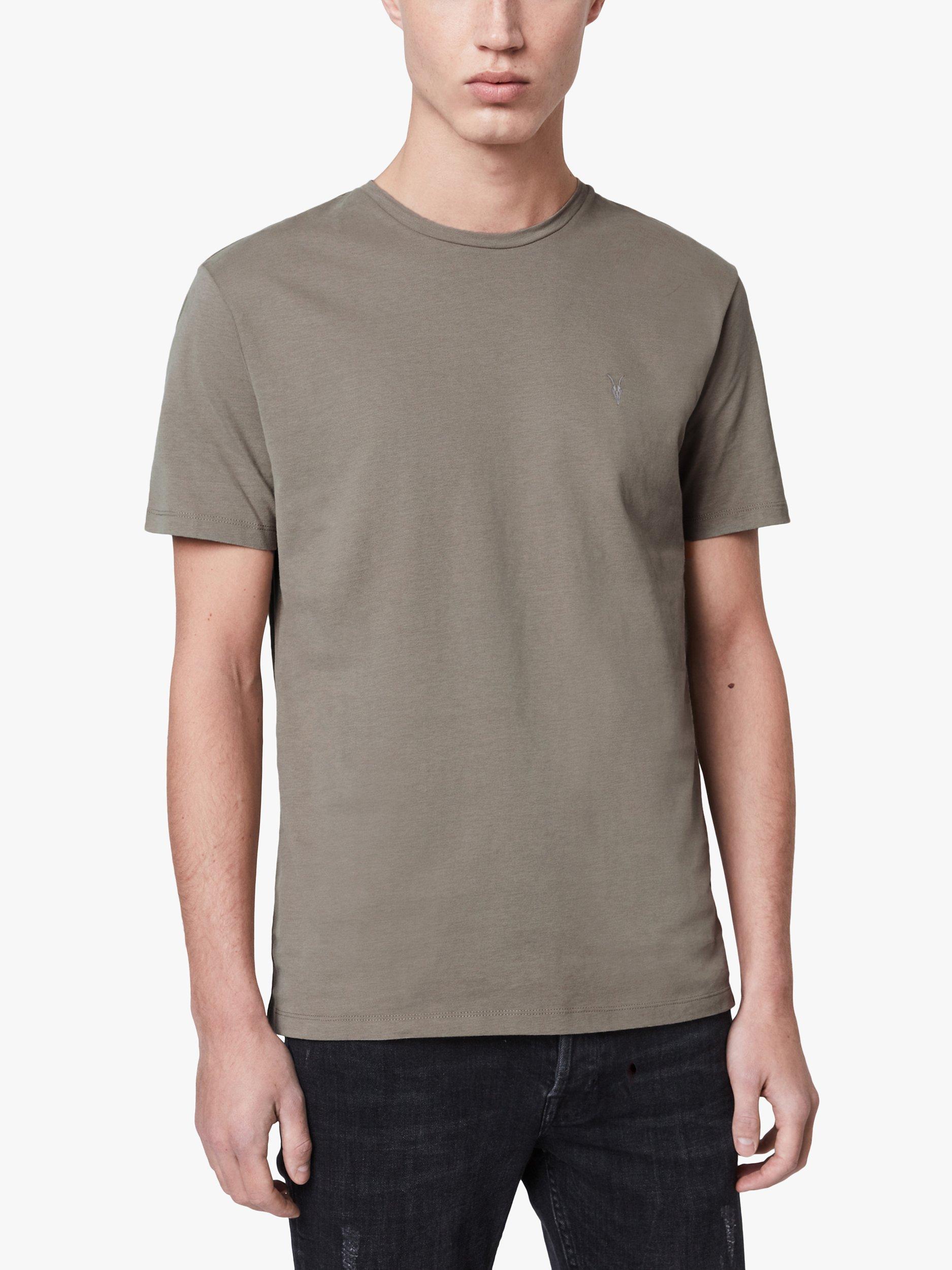 Product image 4 of 5, which shows AllSaints Brace Tonic Crew Neck T-Shirt, Solid Grey, S