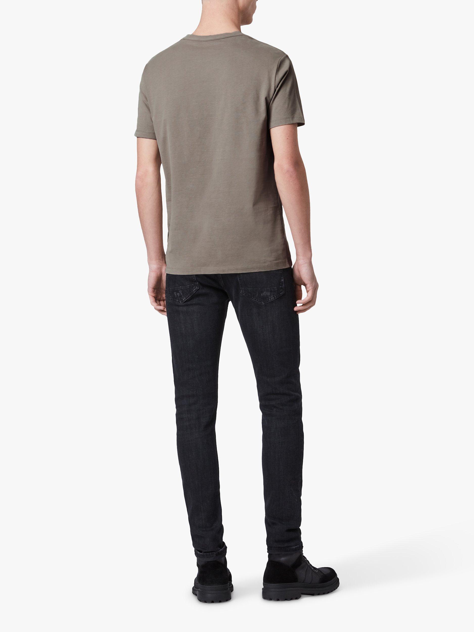 Product image 5 of 5, which shows AllSaints Brace Tonic Crew Neck T-Shirt, Solid Grey, S
