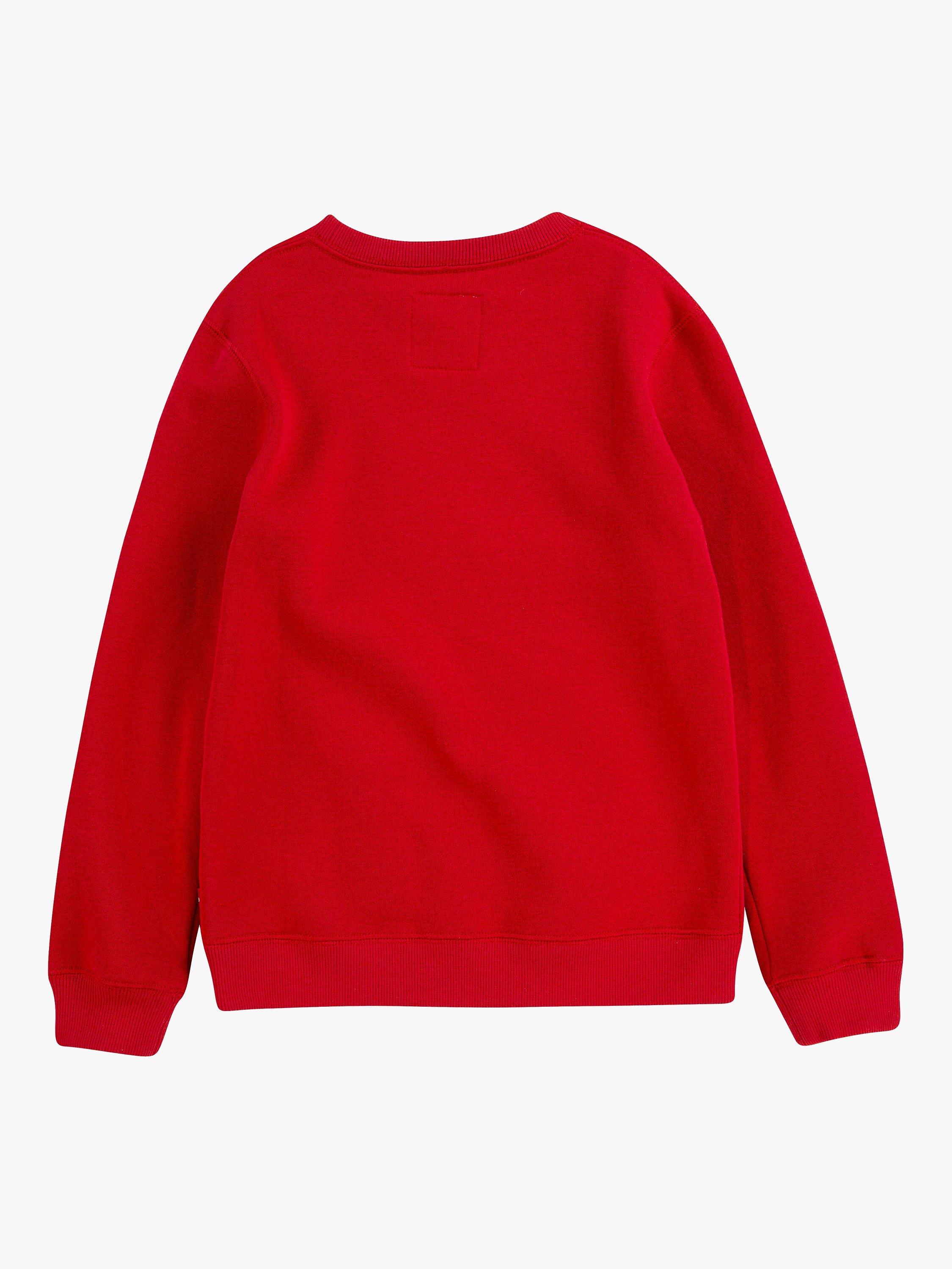 Product image 2 of 2, which shows Levi's Kids' Crew Neck Batwing Logo Sweatshirt, Red, 12 years