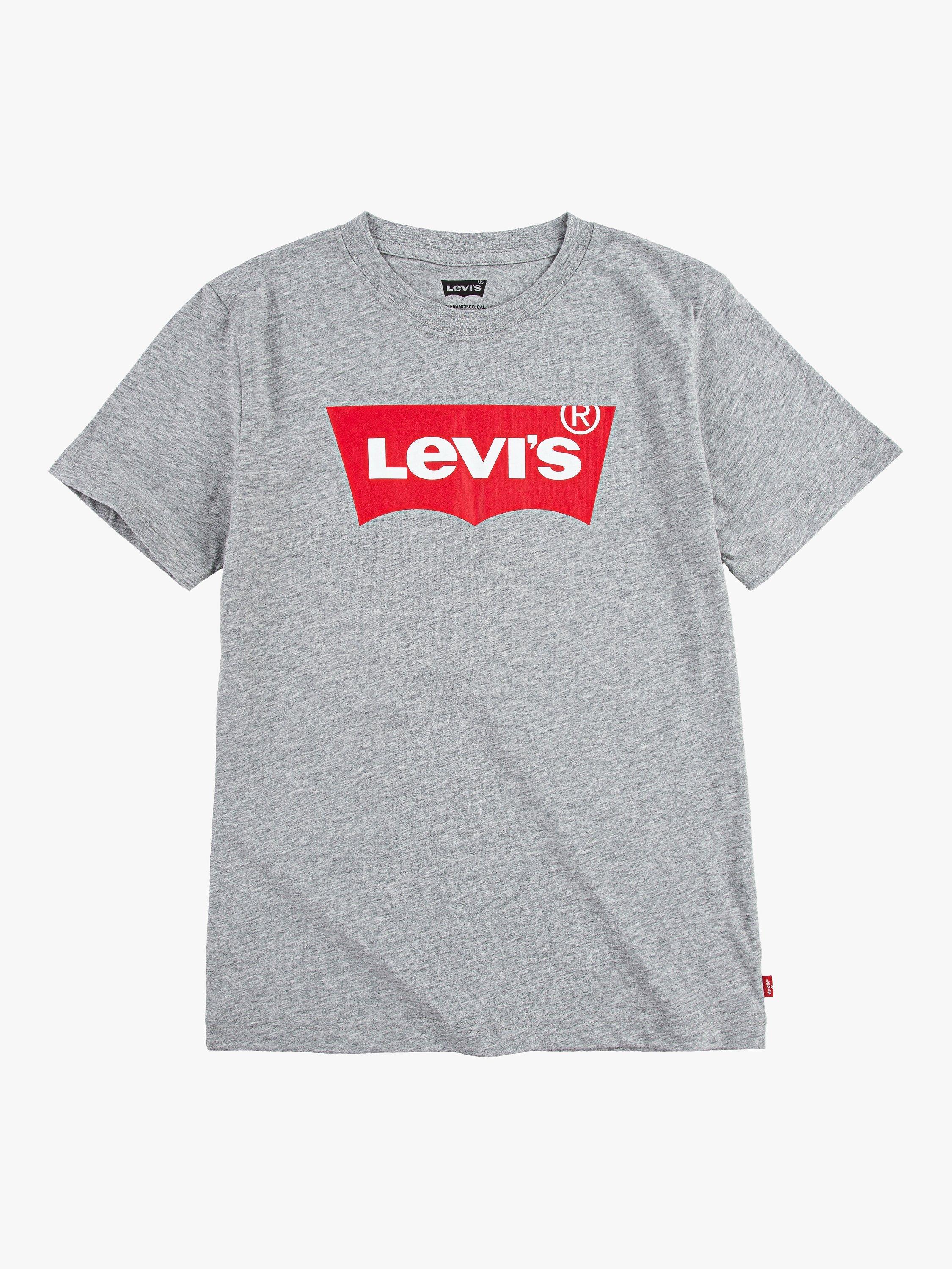 Product image 3 of 4, which shows Levi's Kids' Short Sleeve Batwing Logo T-Shirt, Grey, 12 years