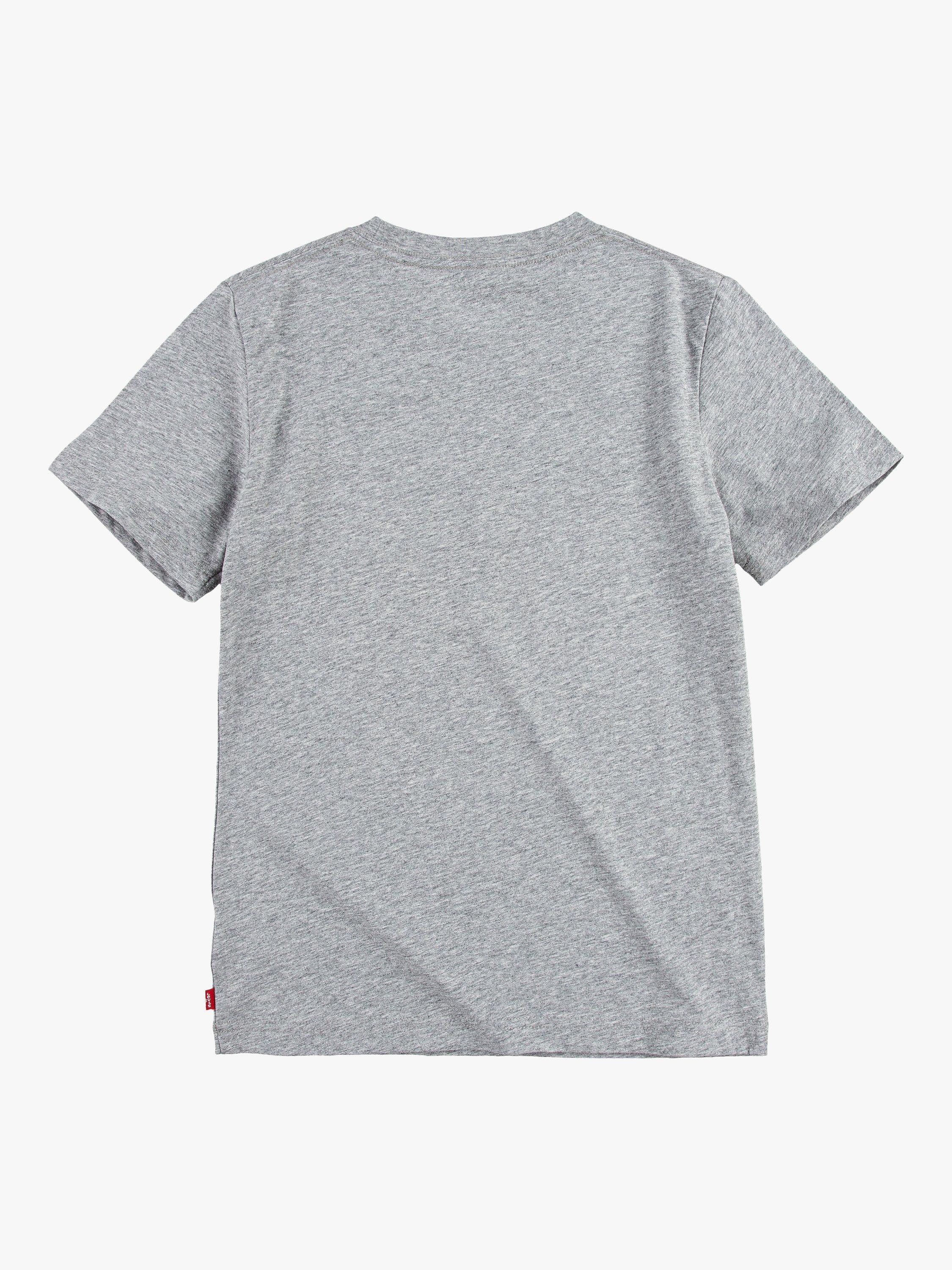 Product image 4 of 4, which shows Levi's Kids' Short Sleeve Batwing Logo T-Shirt, Grey, 12 years