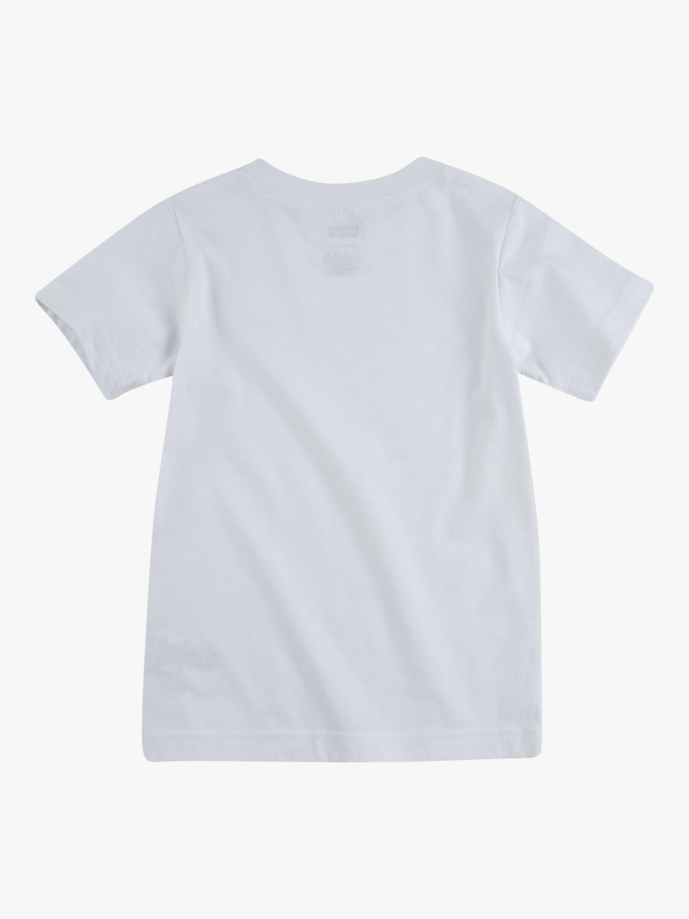 Product image 2 of 2, which shows Levi's Kids' Batwing Embroidered Logo Short Sleeve T-Shirt, White, 8 years