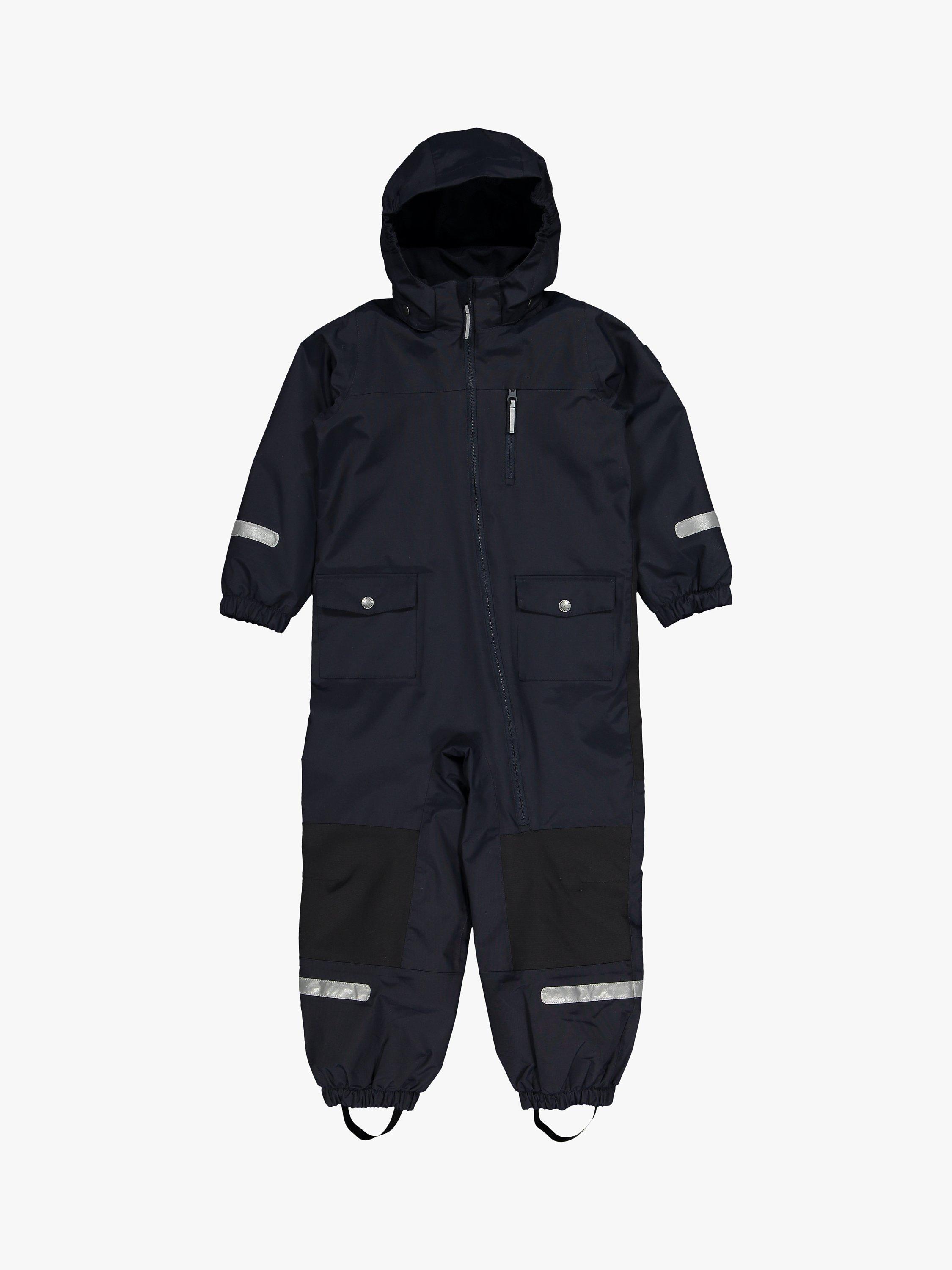Product image 1 of 4, which shows Polarn O. Pyret Children's Waterproof Shell Overalls, Dark Sapphire, 5-6 years
