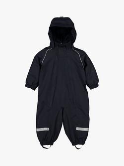Polarn O. Pyret Baby Waterproof Shell Overall, Dark Sapphire, Blue