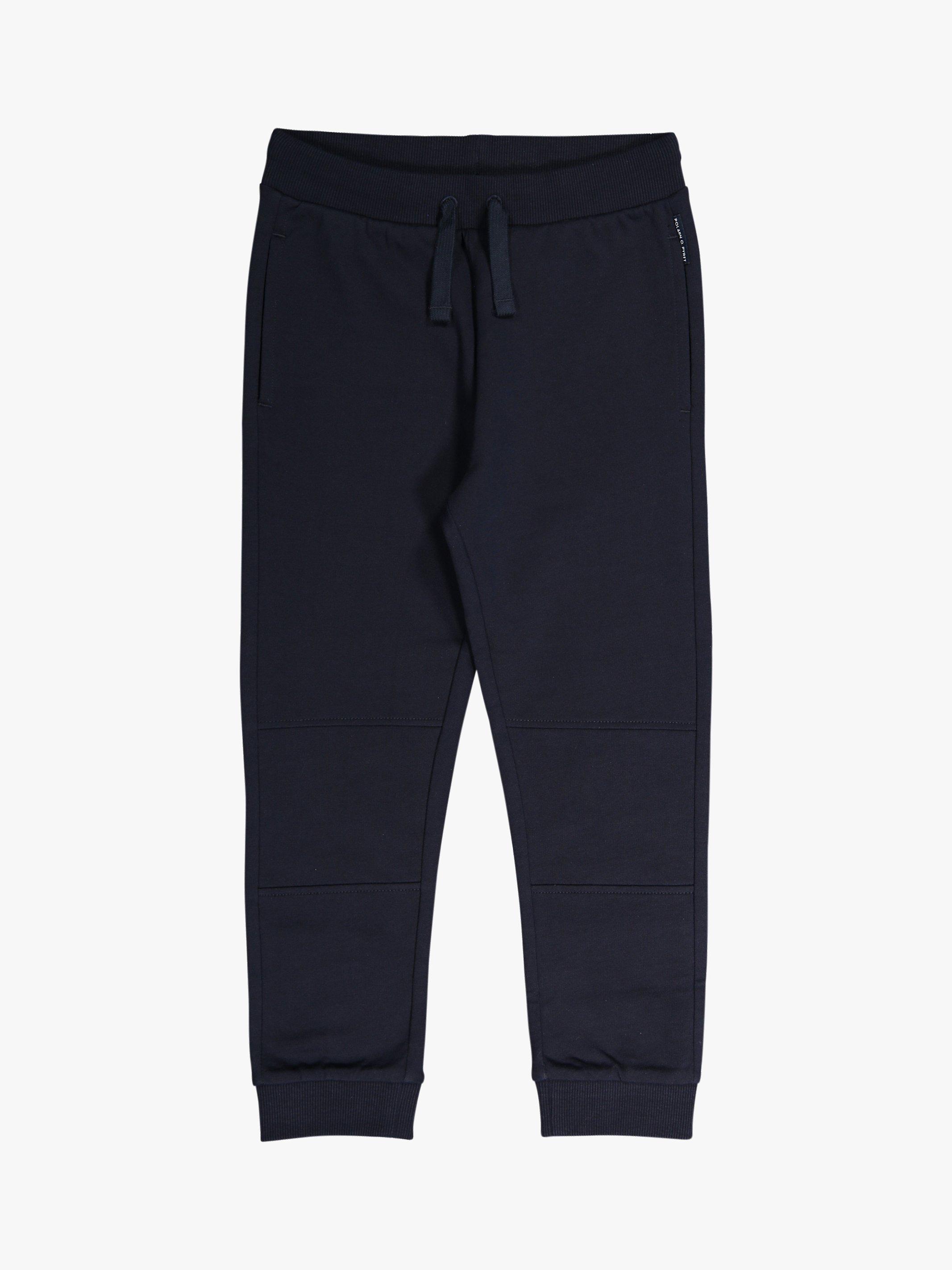 Polarn O. Pyret Children's GOTS Organic Cotton Reinforced Knee Joggers, Navy