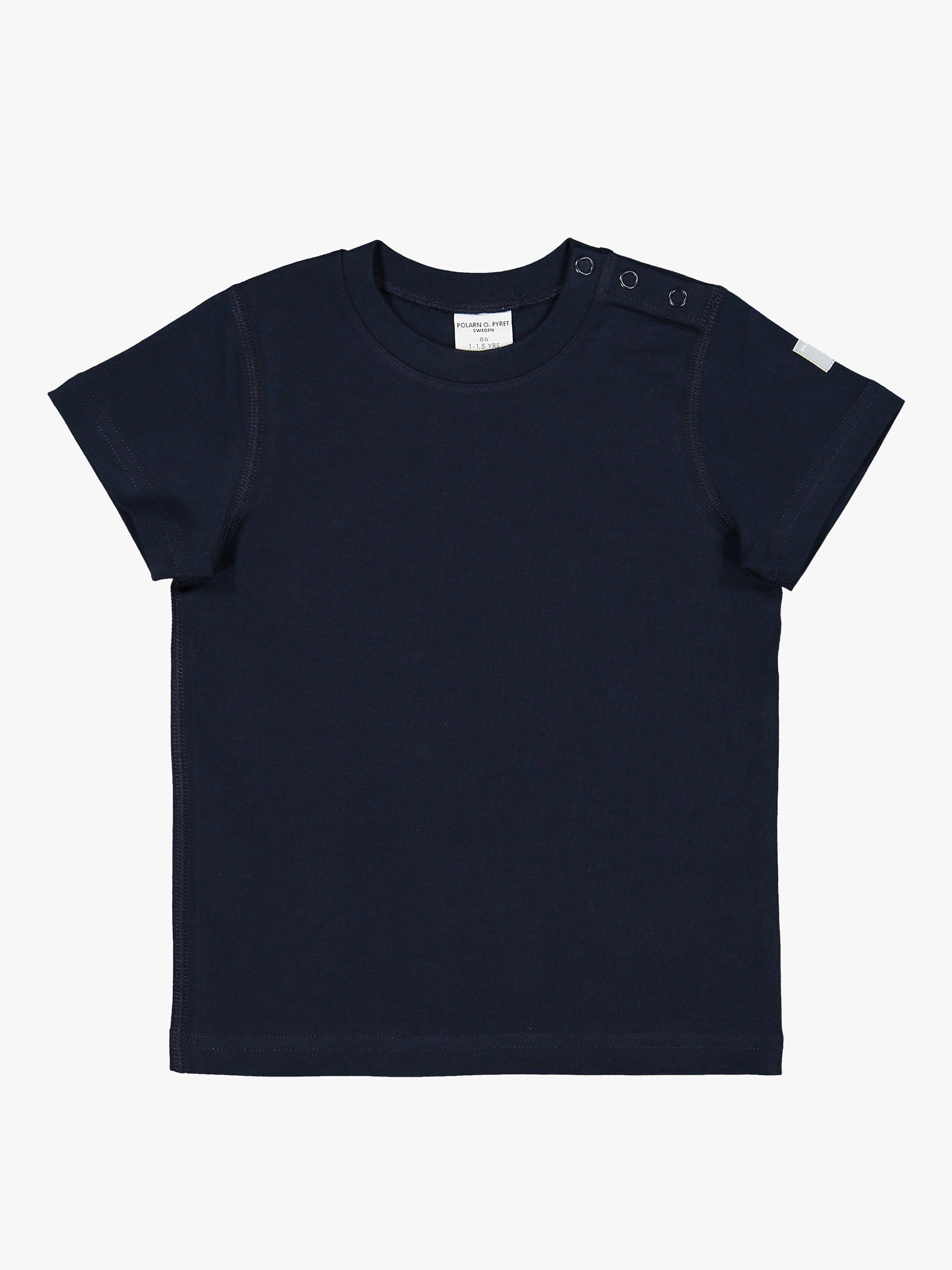 Product image 1 of 3, which shows Polarn O. Pyret Baby GOTS Organic Cotton T-Shirt, Blue, 6-9 months