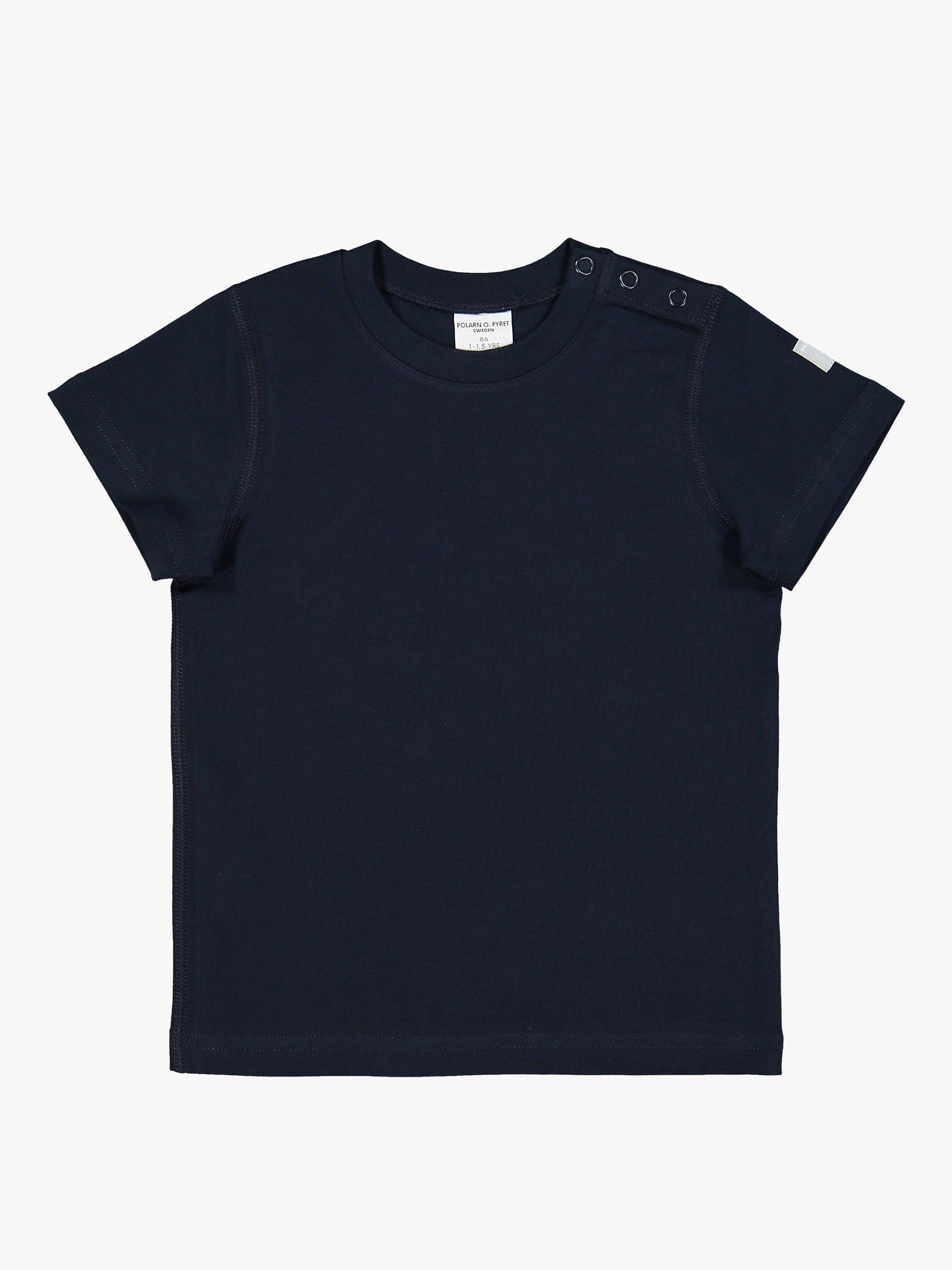 Polarn O. Pyret Baby GOTS Organic Cotton T-Shirt, Blue, 6-9 months