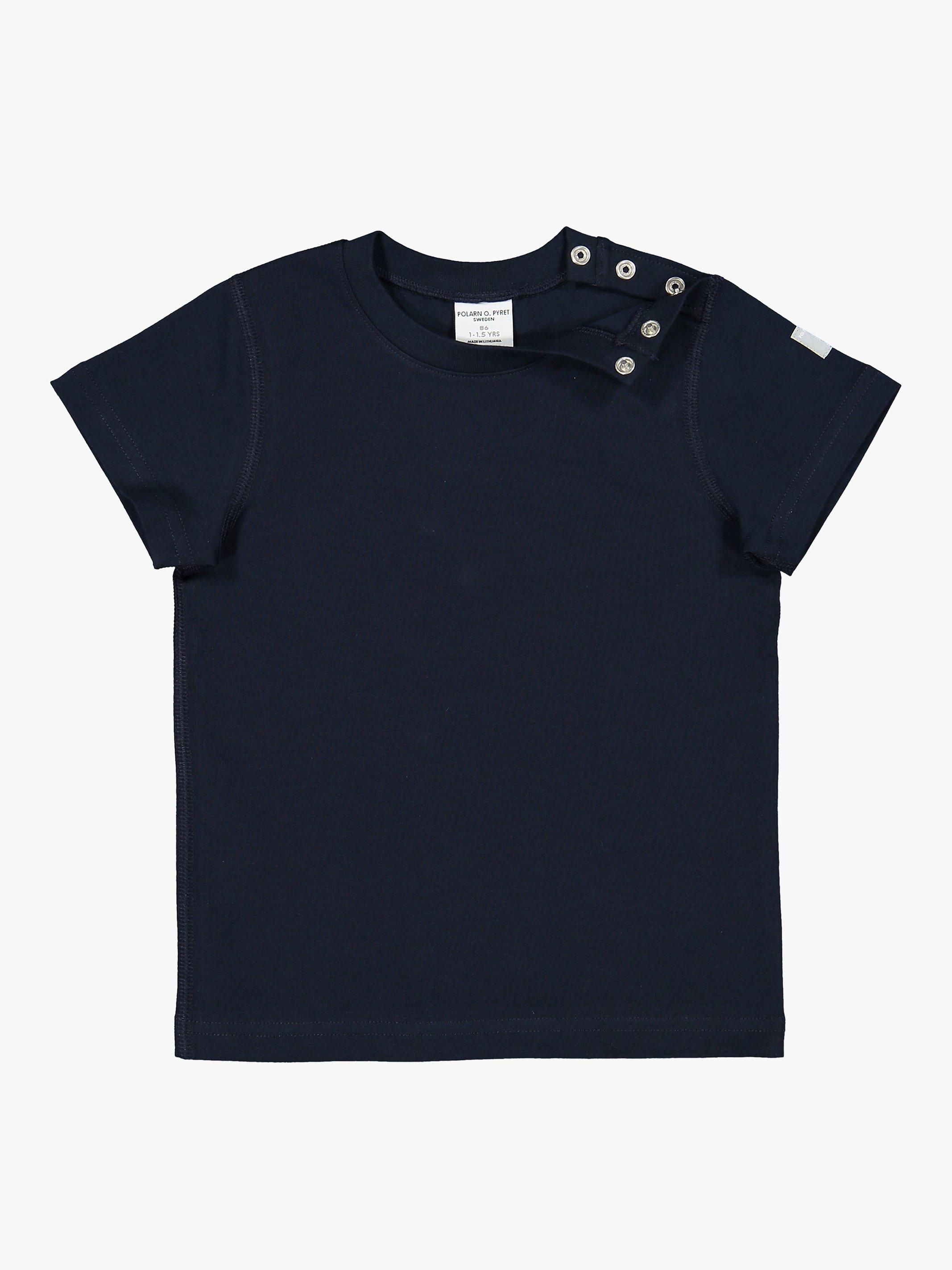 Product image 2 of 3, which shows Polarn O. Pyret Baby GOTS Organic Cotton T-Shirt, Blue, 6-9 months