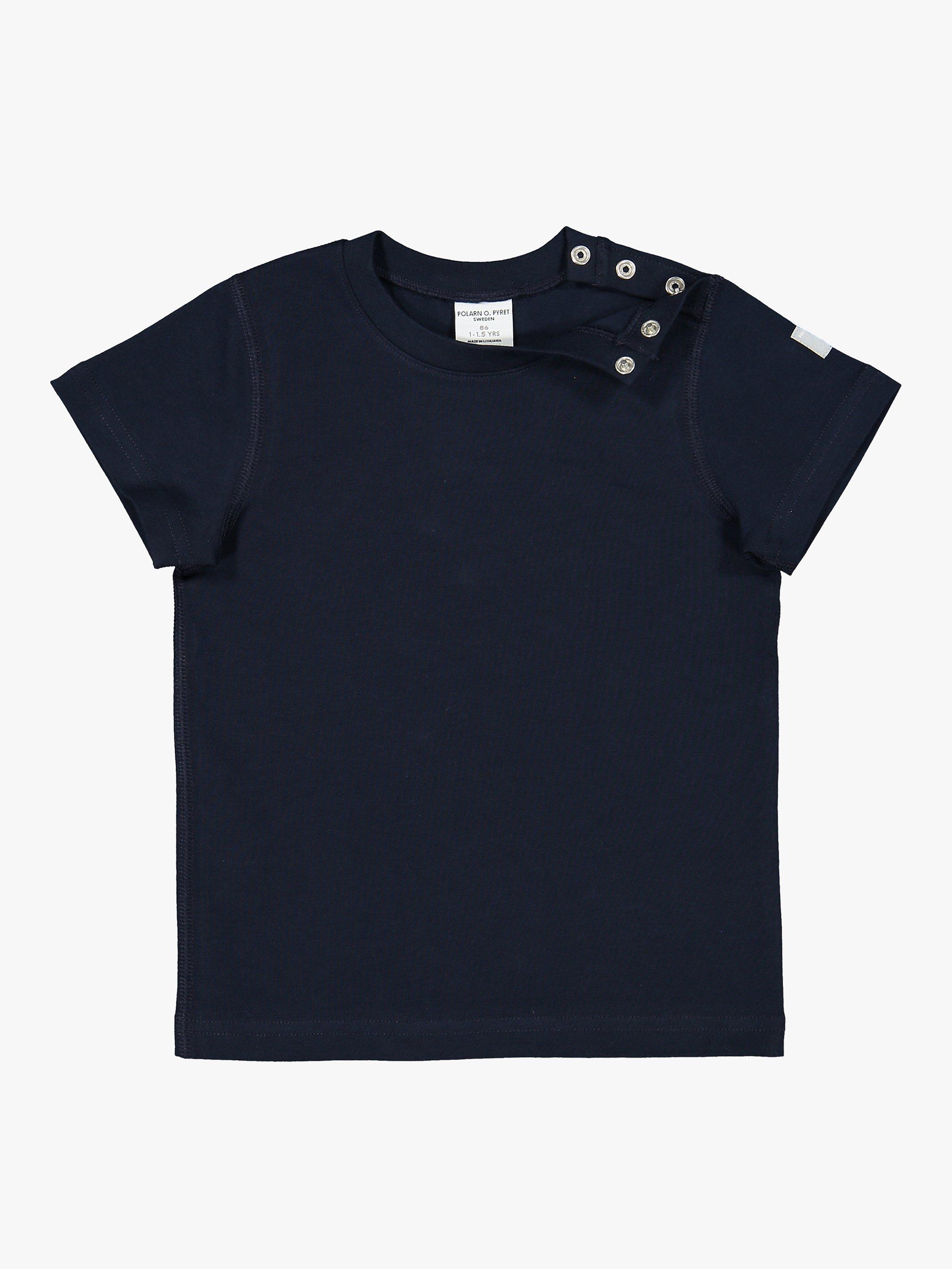 Polarn O. Pyret Baby GOTS Organic Cotton T-Shirt, Blue, 6-9 months