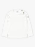 Polarn O. Pyret Baby GOTS Organic Cotton Long Sleeve T-Shirt, White