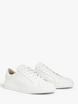 John Lewis Fiona Scalloped Detail Leather Trainers, White