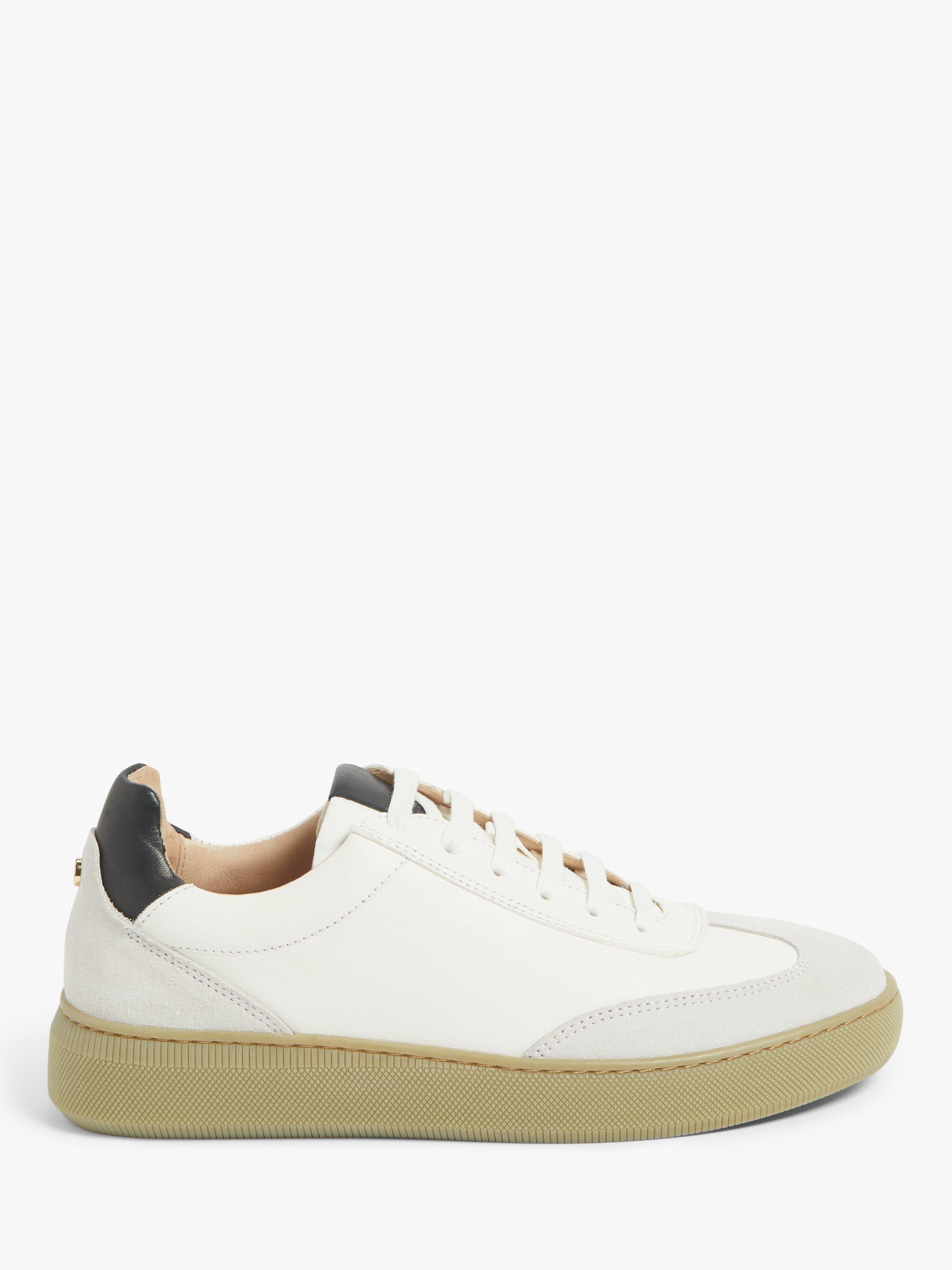 John Lewis Fern Leather Trainers White