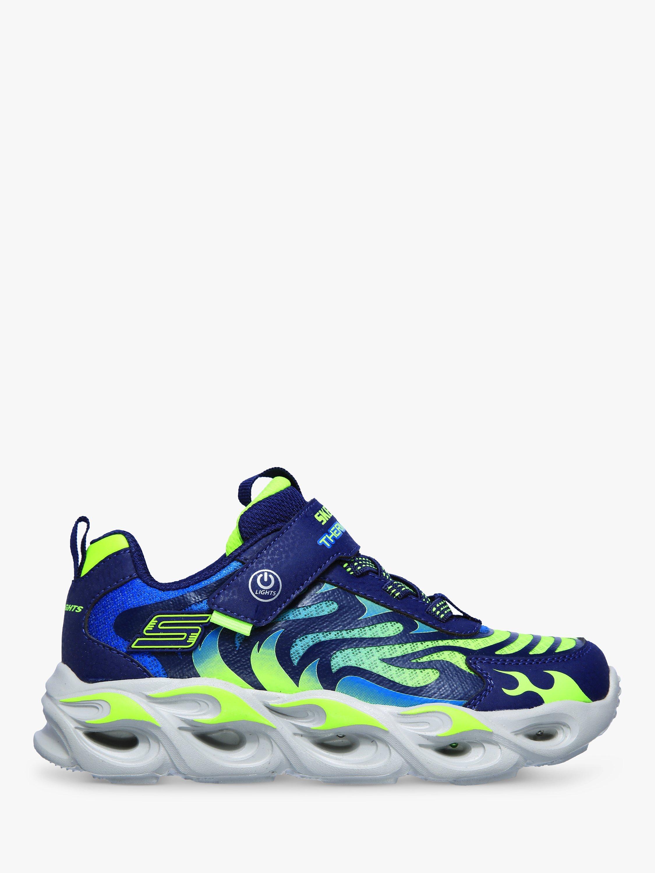 Skechers Children's S Lights Thermo Flash Light-Up Trainers, Blue, 34