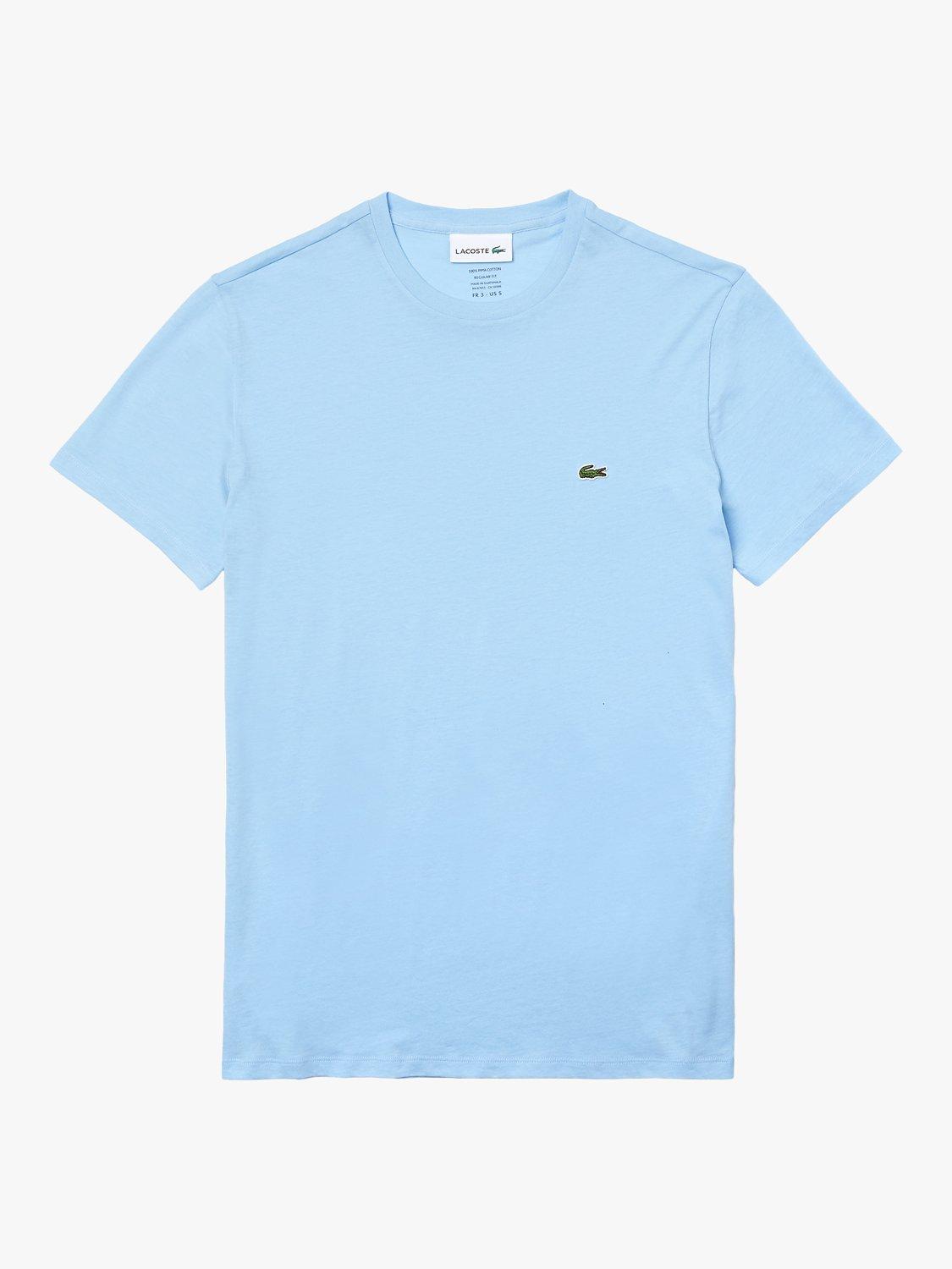 Product image 1 of 6, which shows Lacoste Classic Pima Cotton Crew Neck T-Shirt, Electric Blue, S