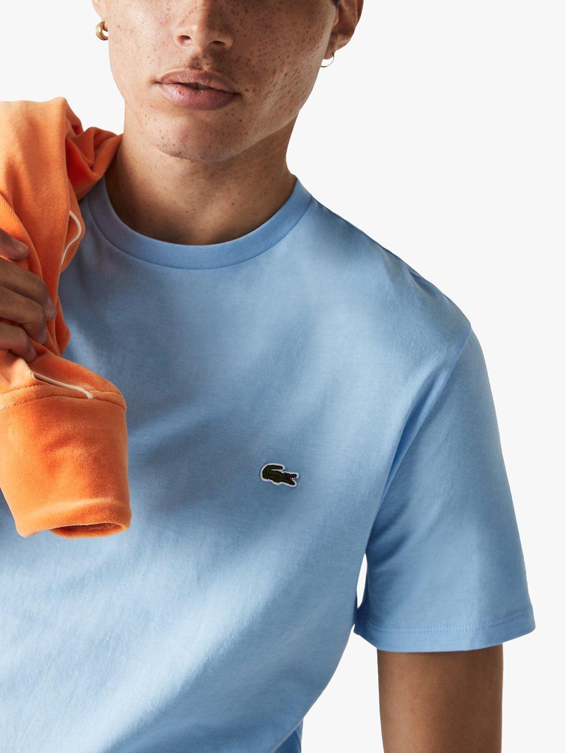 Product image 5 of 6, which shows Lacoste Classic Pima Cotton Crew Neck T-Shirt, Electric Blue, S