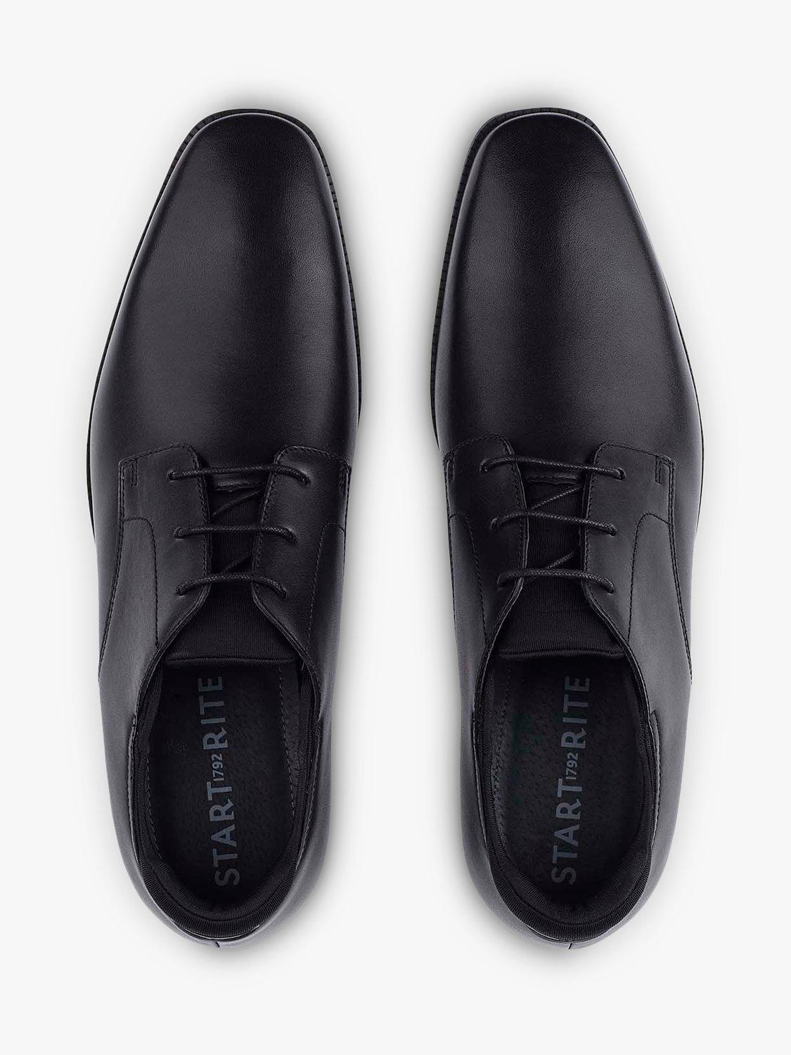 Product image 2 of 6, which shows Start-Rite Kids' Academy Lace-Up School Shoes, Black, 3F