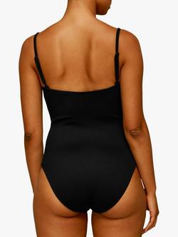 Whistles Ribbed Swimsuit, Black - view 2, Black