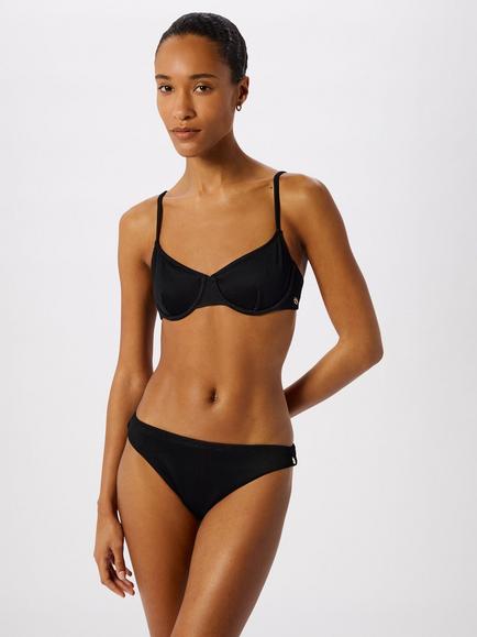 Whistles Ribbed Bikini Bottoms, Black, Black