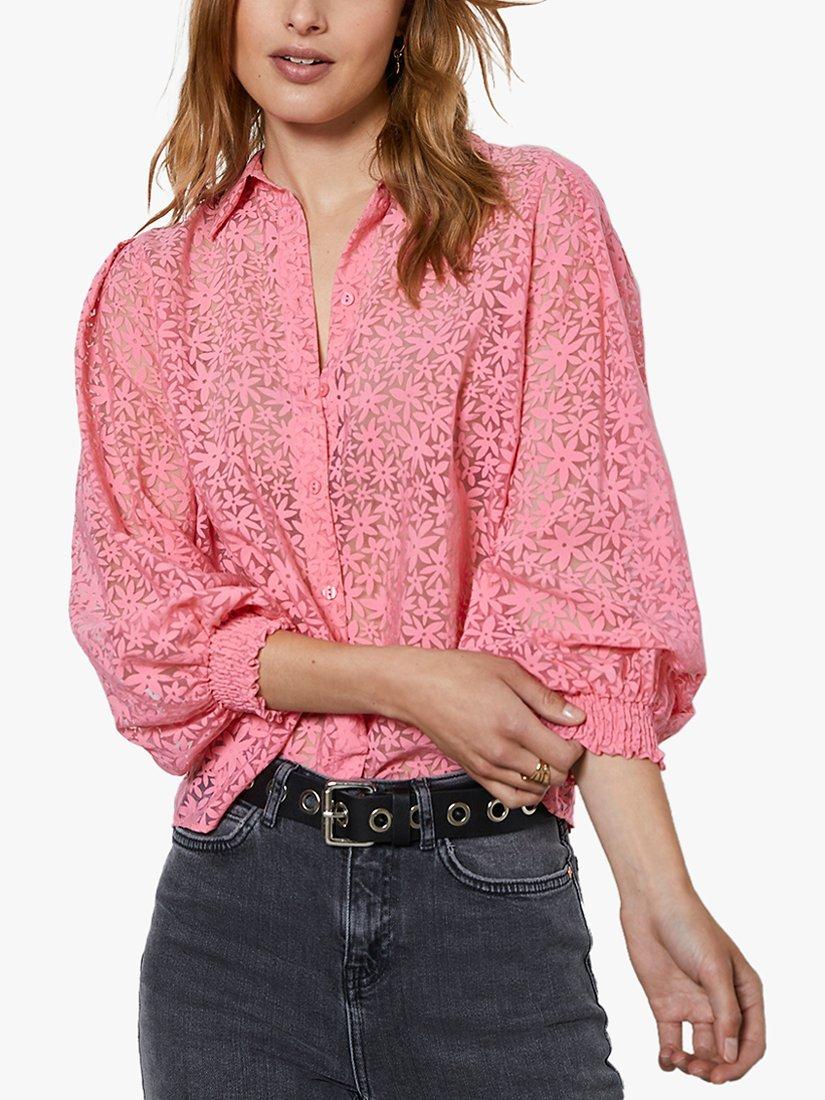 Mint Velvet Floral Shirt, Pink
