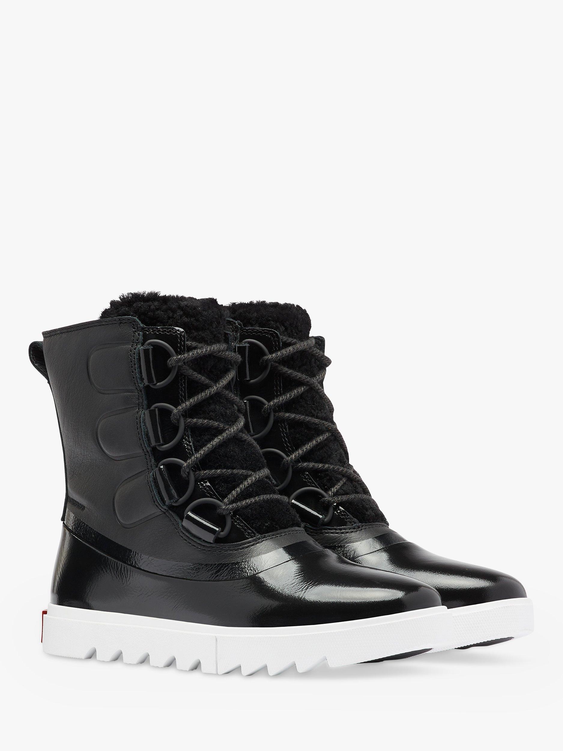 SOREL Joan Of Arctic Leather Snow Boots Black