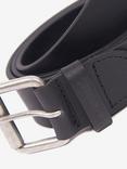 Barbour Matt Leather Belt, Black