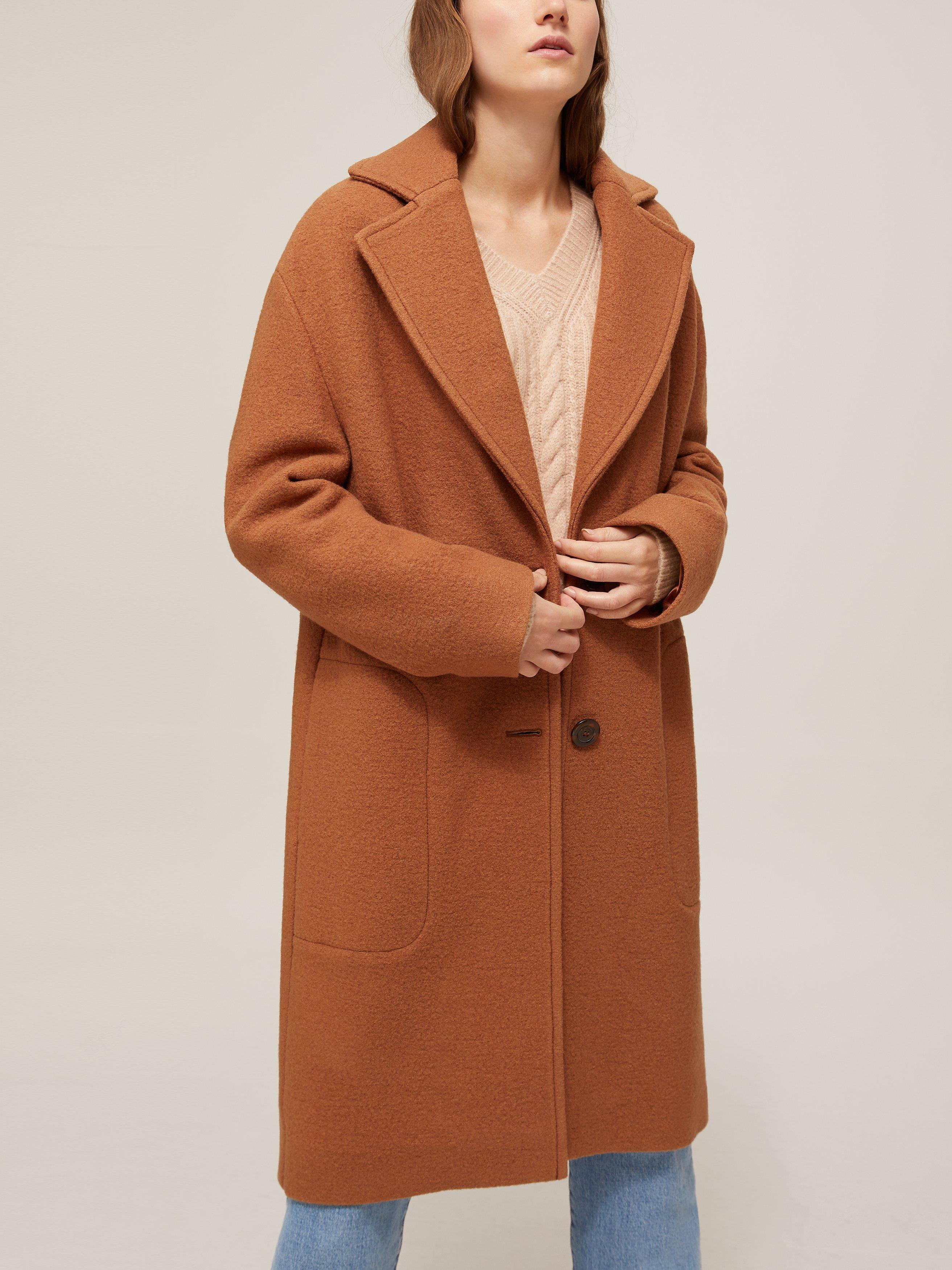 Camel cocoon coat best sale