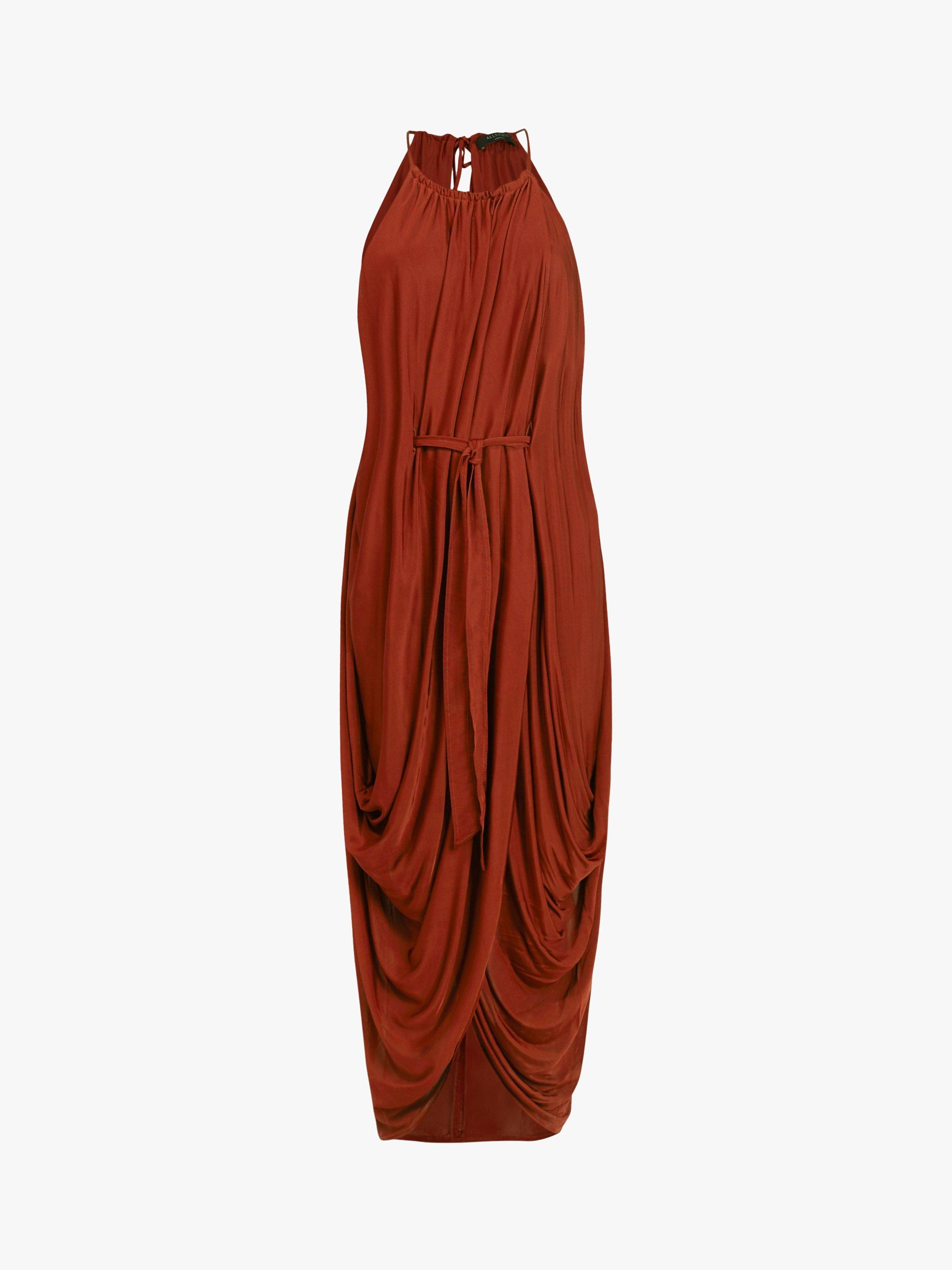 AllSaints Erin Gathered Detail Sleeveless Maxi Dress