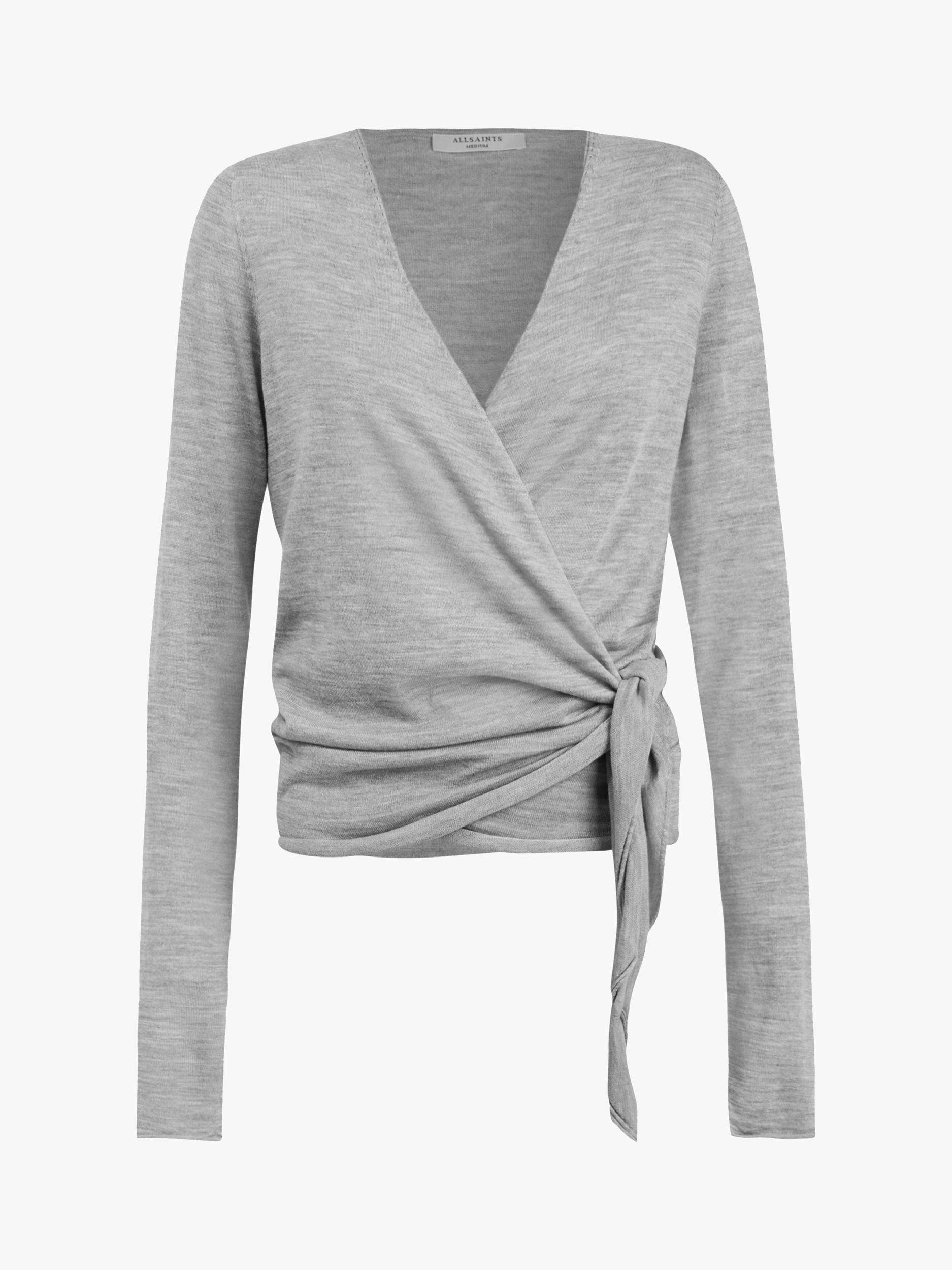 AllSaints Lonia Merino Wool Wrap Cardigan