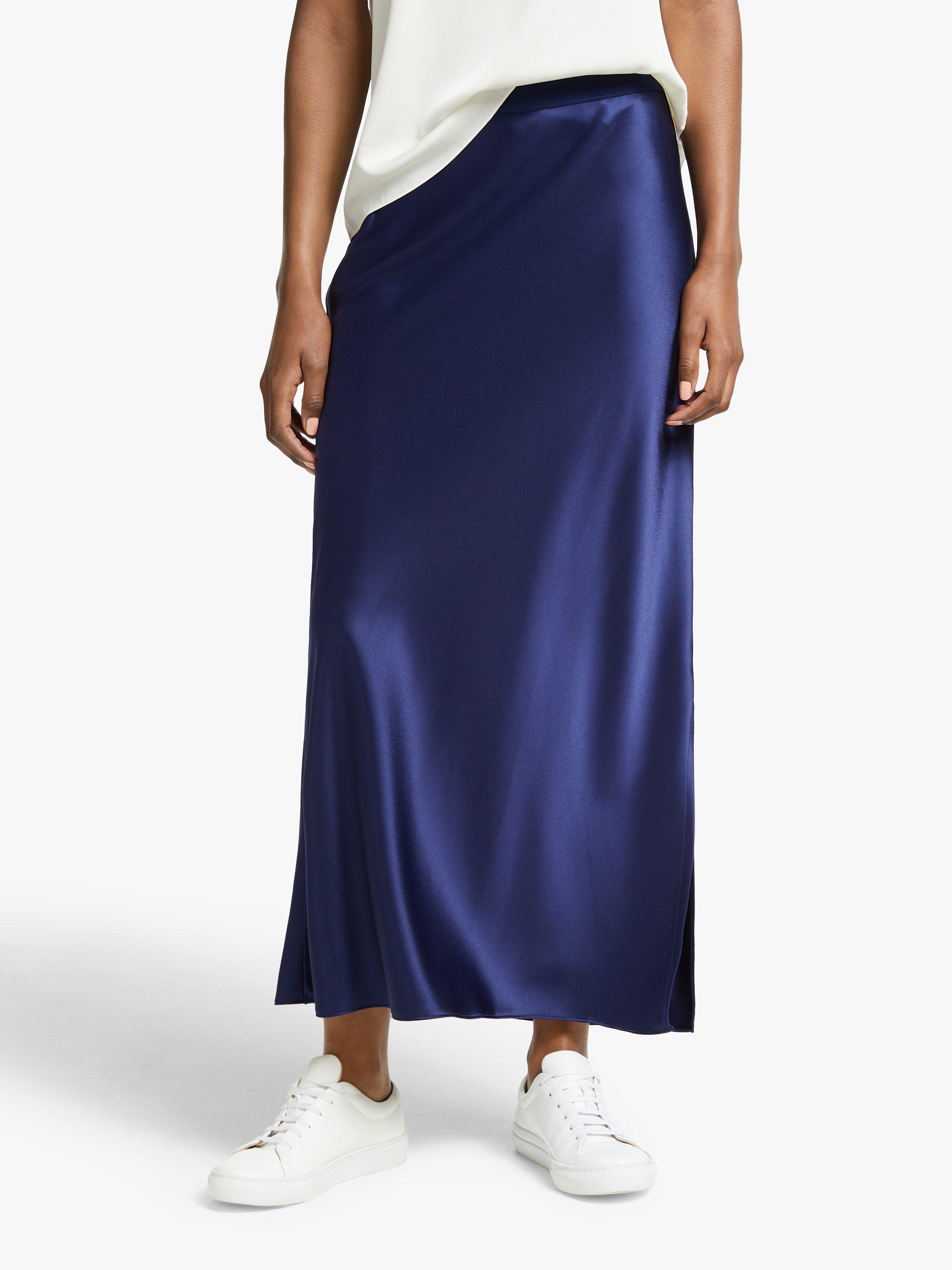 Theory Slip Maxi Skirt, Bright Navy