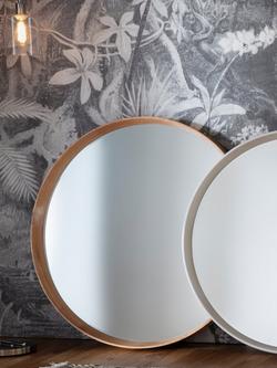 Gallery Direct Keaton Round Wood Frame Wall Mirror - view 2, Oak
