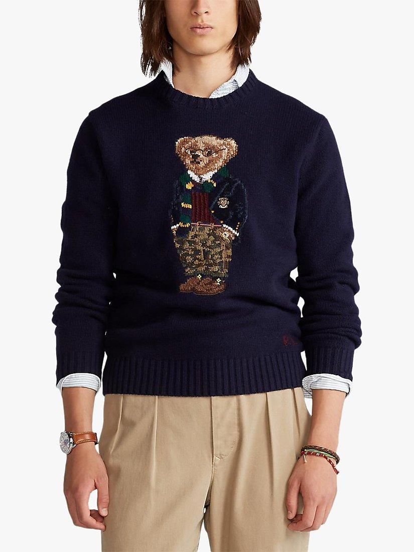 Polo ralph lauren men's preppy bear fleece sweatshirt best sale