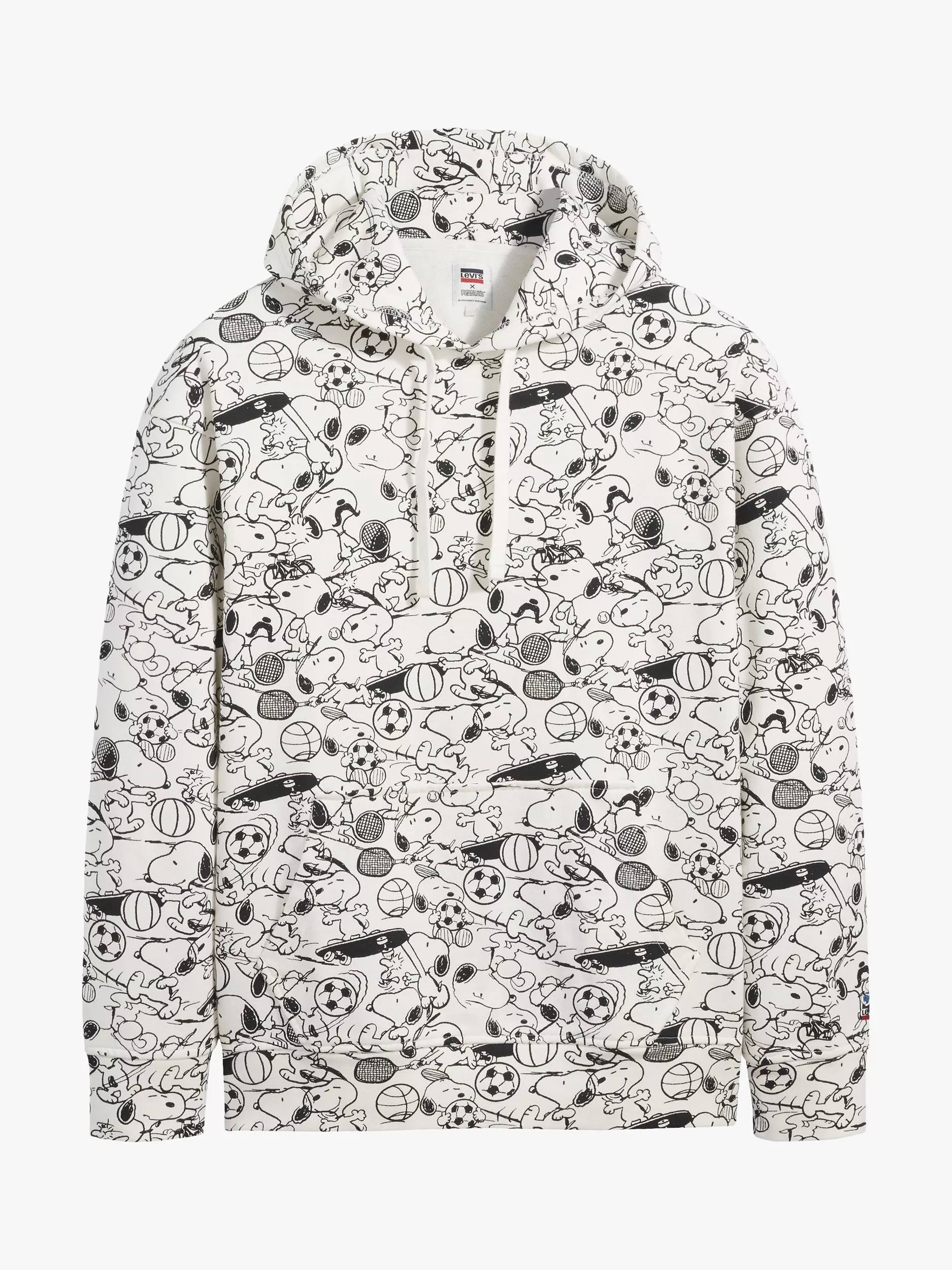 Levi s Peanuts Relaxed Snoopy Soccer Hoodie White Multi