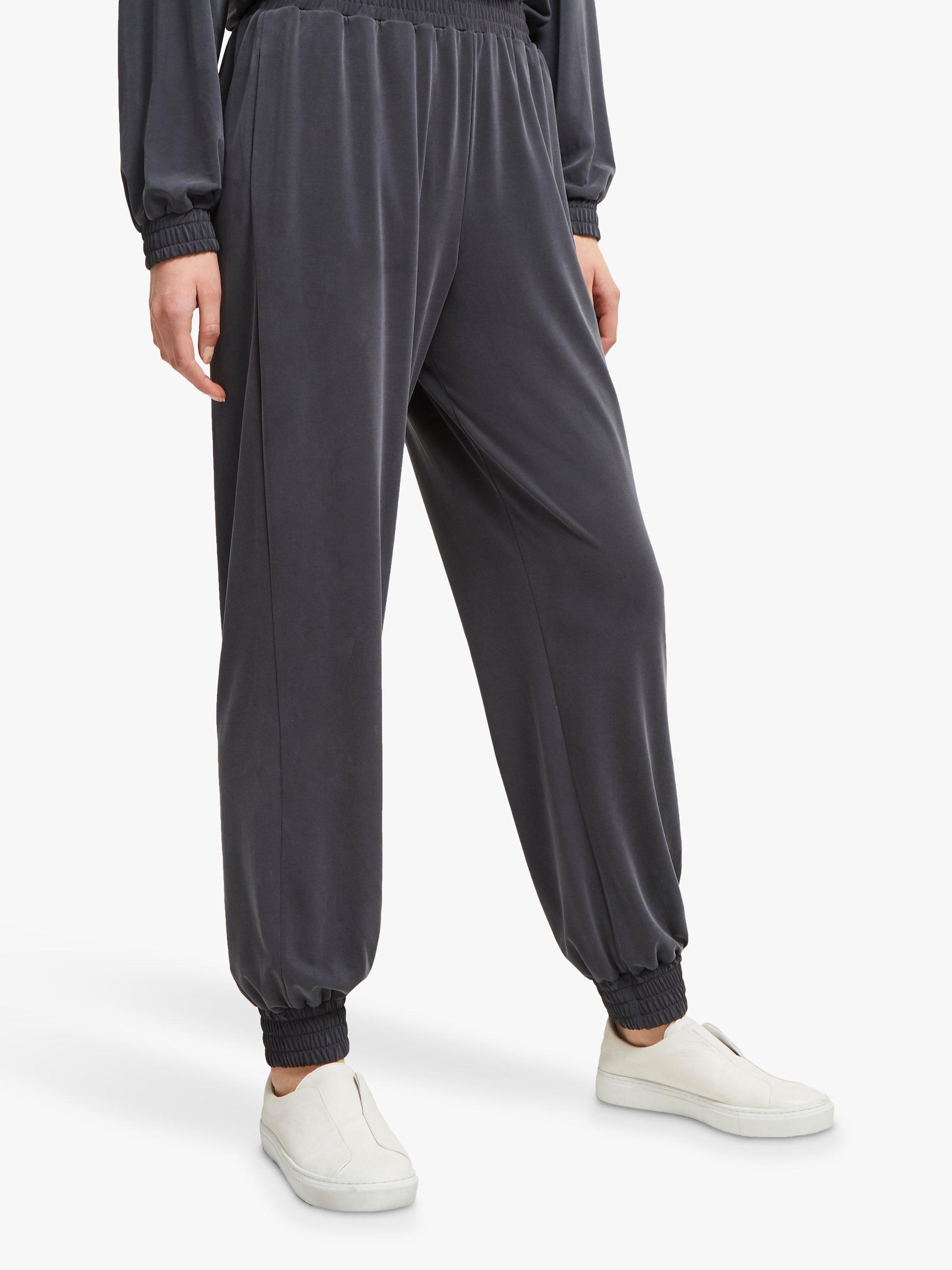 French Connection Washed Cupro Joggers, Black