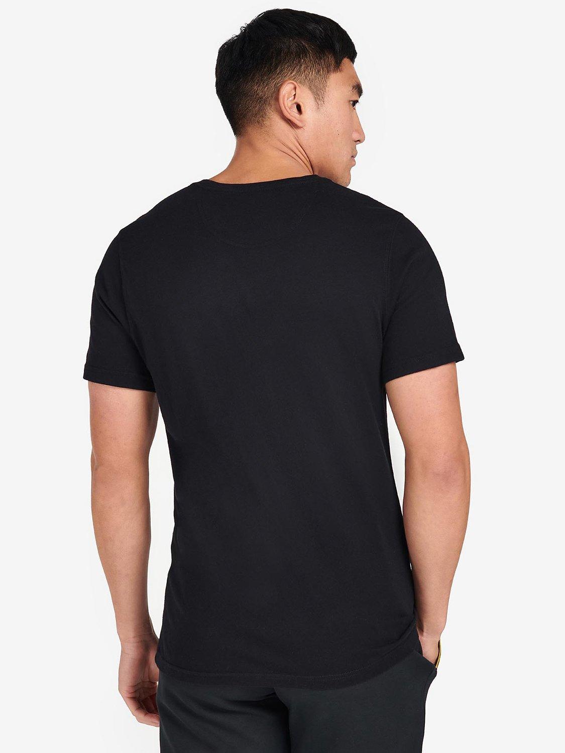 Barbour International Essential Large Logo T-Shirt, Black/Yellow, L