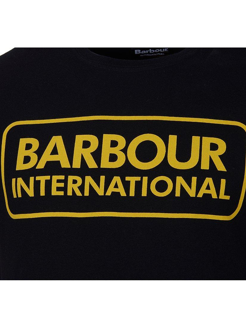 Barbour International Essential Large Logo T-Shirt, Black/Yellow, L