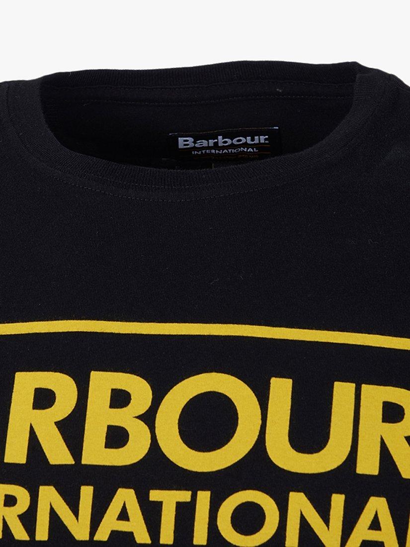 Barbour International Essential Large Logo T-Shirt, Black/Yellow, L