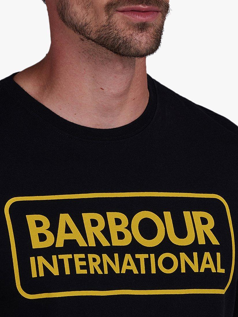 Barbour International Essential Large Logo T-Shirt, Black/Yellow, L