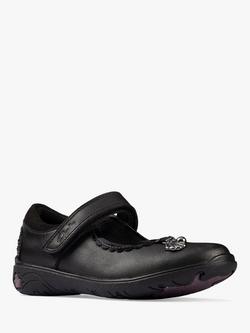Clarks Kids' Sea Shimmer Mary Jane School Shoes - view 2, Black Leather
