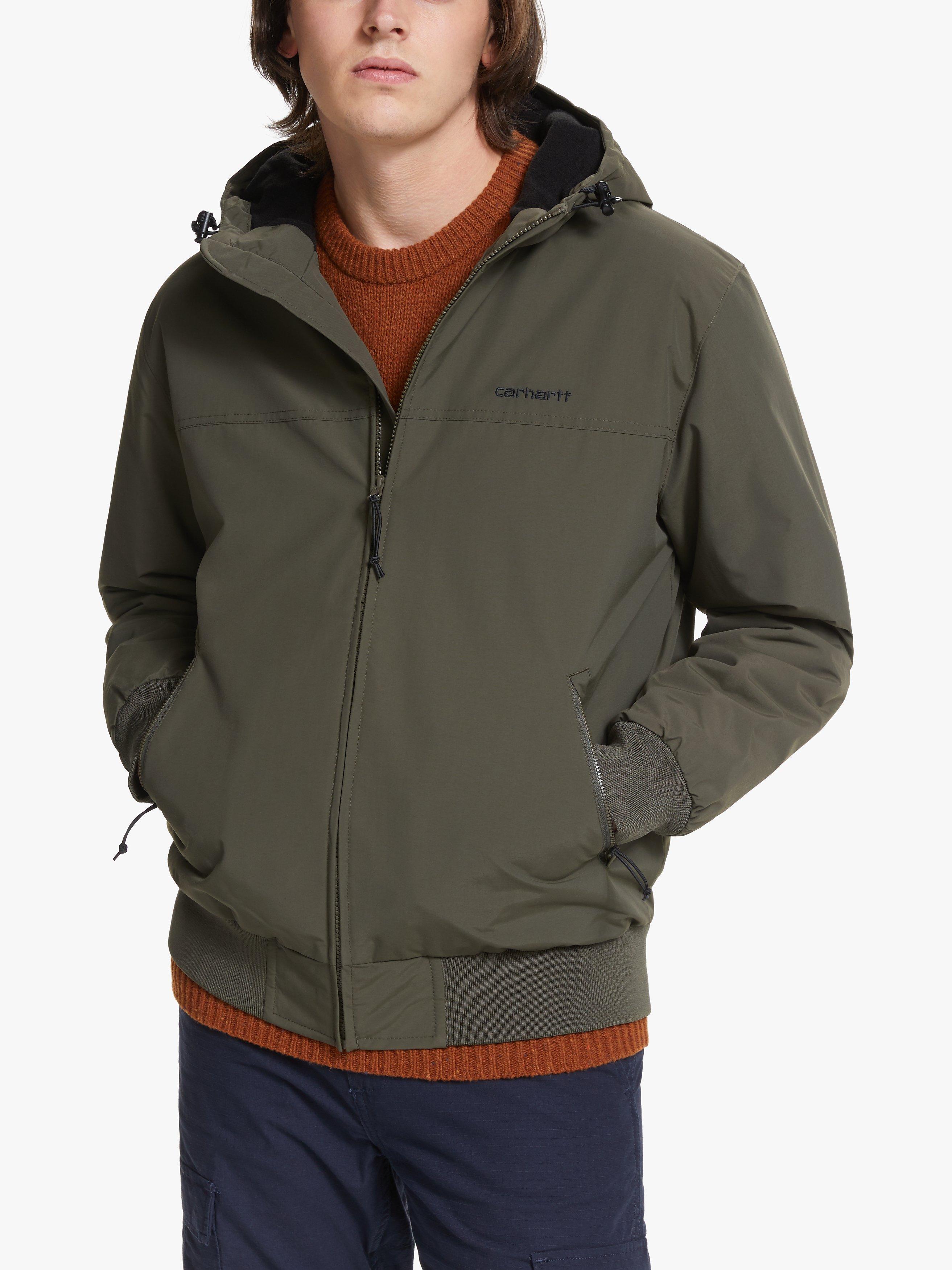 Carhartt WIP Fleece Lined Hooded Sail Jacket Cypress Black