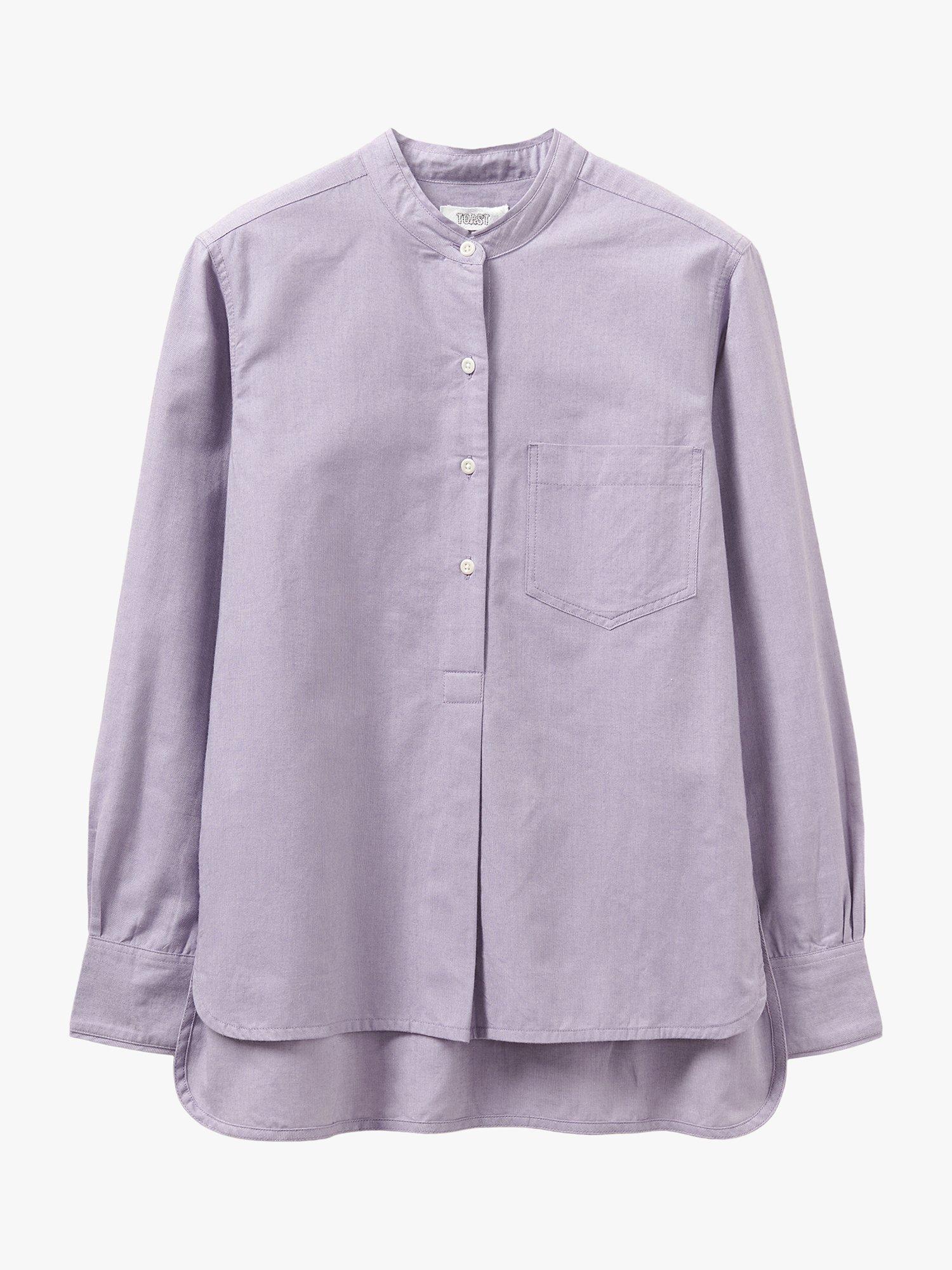 Toast Long Oxford Cotton Shirt, Lilac