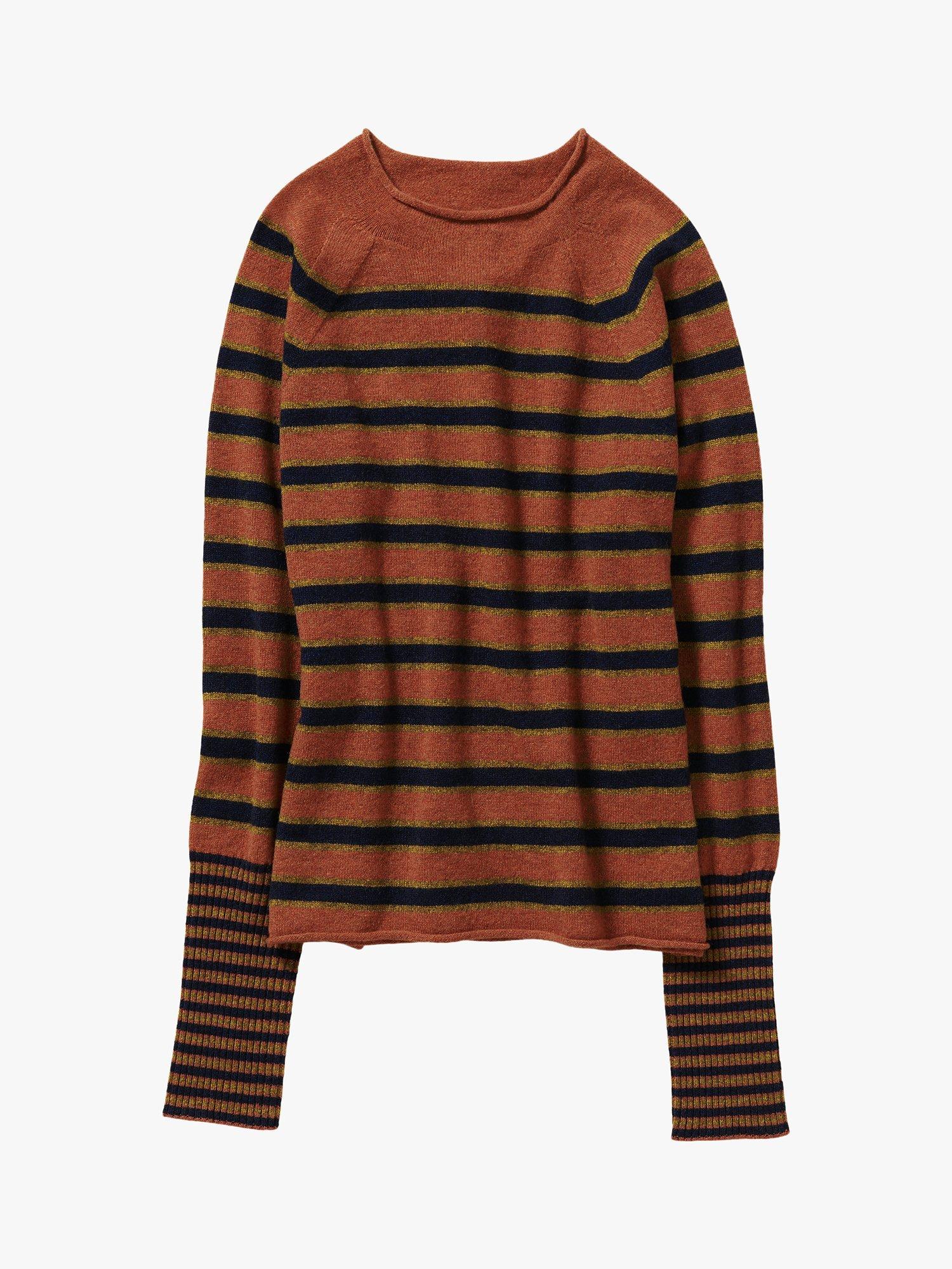 Toast Mira Striped Wool Blend Jumper, Squash/Multi