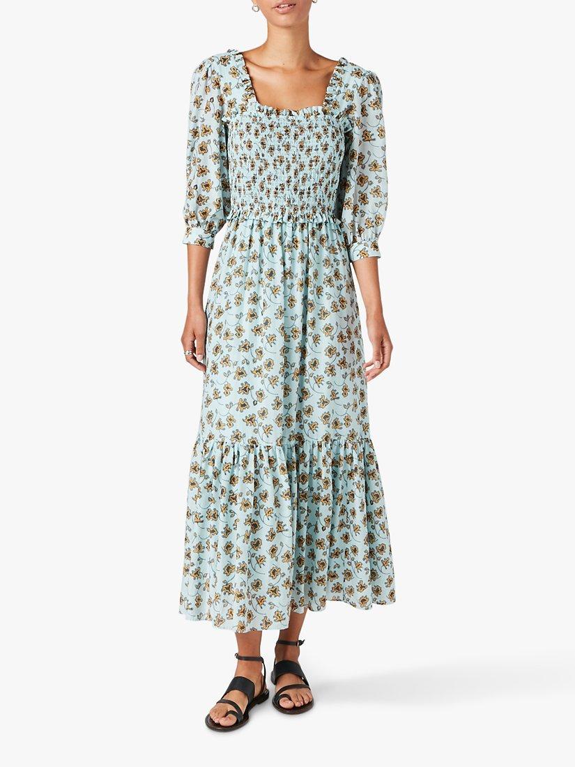 chinese dress ladies Silk Mix Drop Waist Dress