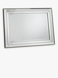 Gallery Direct Roswell Rectangular Bevelled Glass Wall Mirror, Champagne, 100 x 80cm
